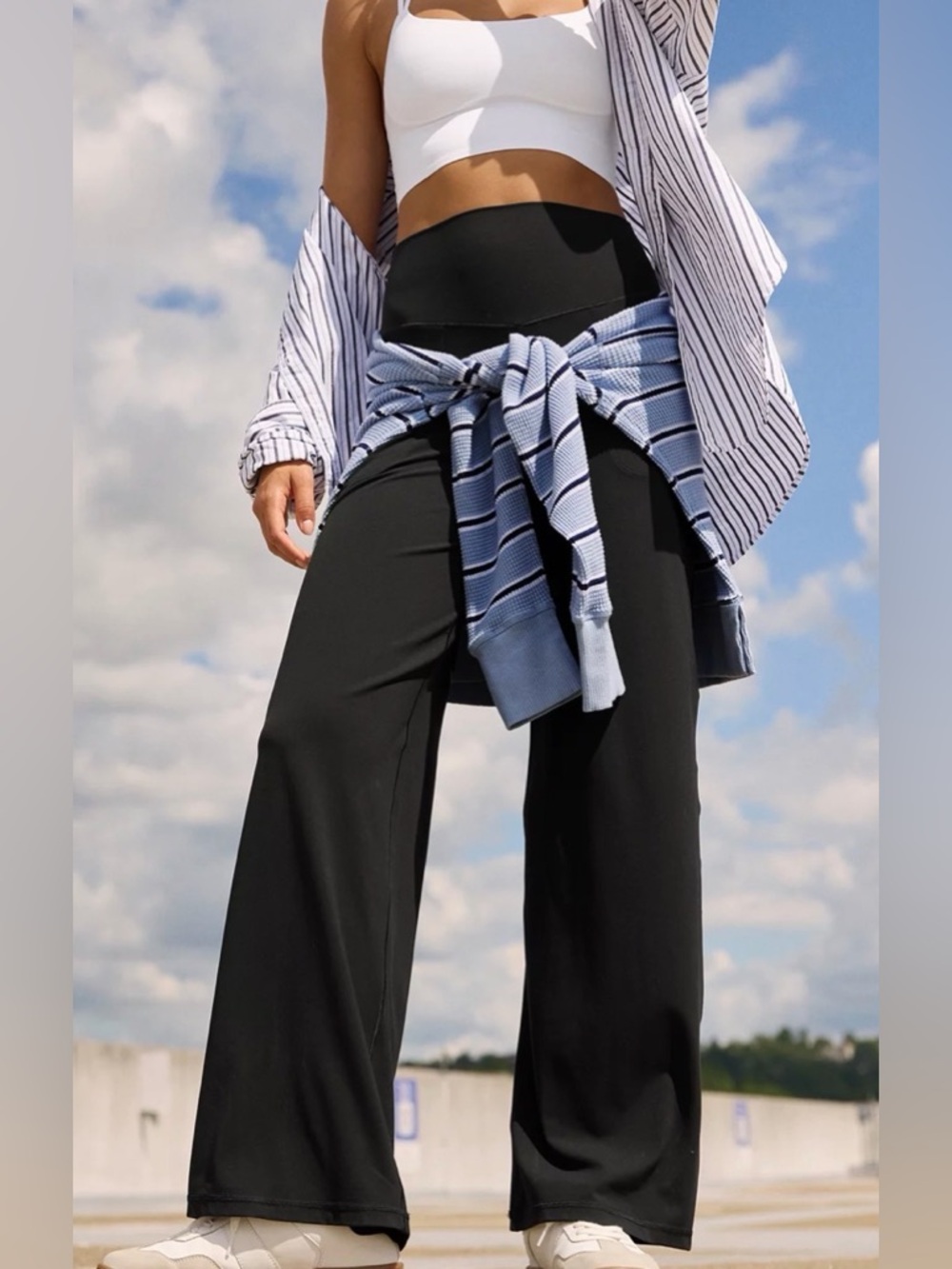 aerie Black Wide Leg Pants